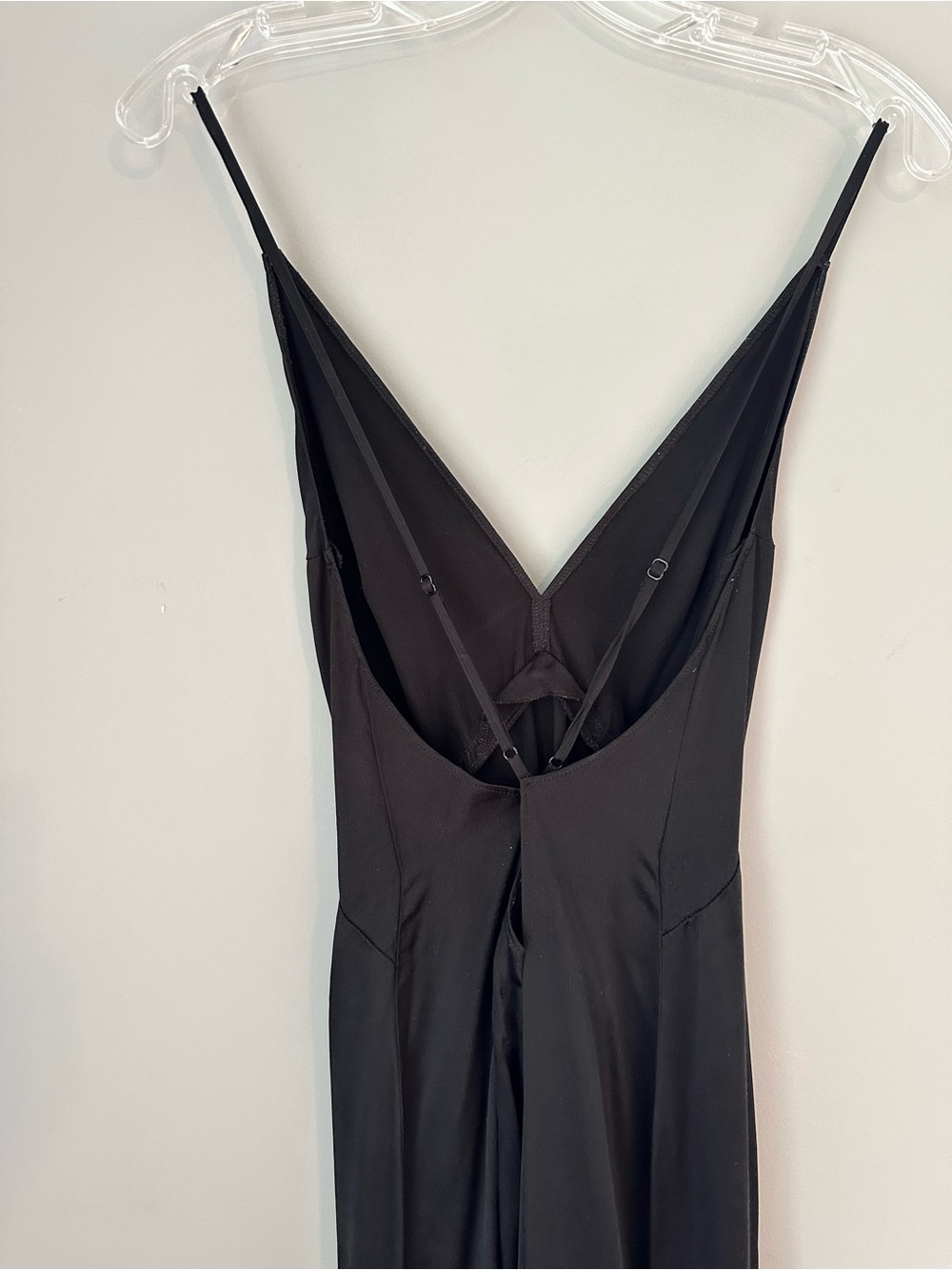 Reformation Black 100% Silk Slip Dress Long with Side Thigh Slit - Picture 8 of 11